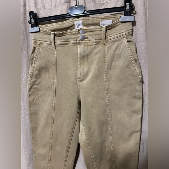 GAP Tan Stretchy Khaki High-Rise Skinny Pants - Picture 4 of 5